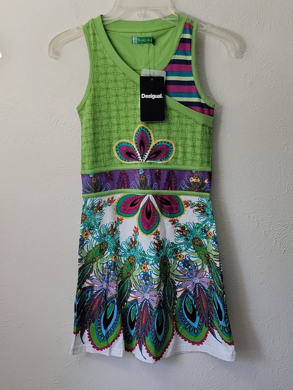 Desigual Girls' Paisley Print Tank Dress 10/12